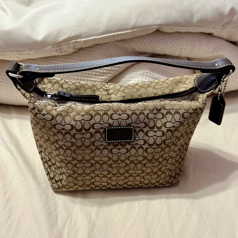 Coach Brown Signature Shoulder Bag Canvas